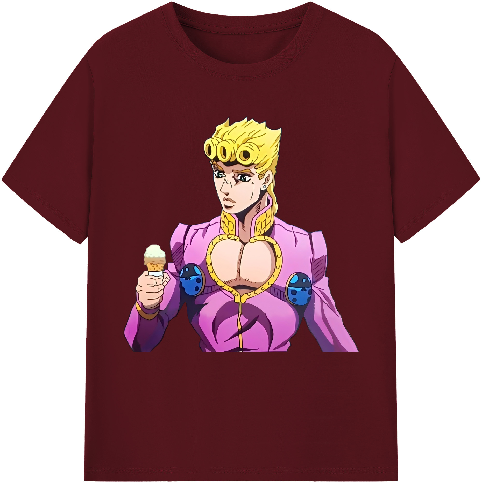 （画像用） ジョジョの奇妙な冒険 ジョルノ?ジョバァーナ JoJo's Bizarre Adventure Giorno Giovanna 綿100％半袖Tシャツ（フロントプリント）